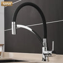 GobekUsa Black Chrome Kitchen Tap Faucet Pull Down Mixer for Sink.