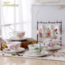 GobekUsa Elegant Ceramic Tea Cup Set 200ml British Porcelain Coffee Cup