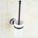 GobekUsa Black Porcelain Brass Bathroom Accessories Set