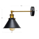 GobekUsa Industrial Gold Wall Lighting, E27 Wall Mount Lamp for Home Decor