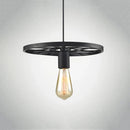 GobekUsa Iron Wheel Chandelier | Retro Loft Industrial Pendant Light for Dining Room