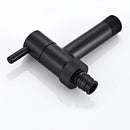 GobekUsa Copper Bathroom Corner Faucet Single Cold Outdoor Mixer Tap Black Oil