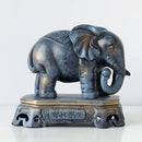 GobekUsa Elephant Couple Resin Statue for Living Room Office Tabletop Ornament