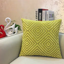 GobekUsa Geometric Chenille Flocking Cushion Cover in Grey Yellow Purple Red, 45x45cm/30x50cm