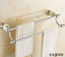 GobekUsa Brass & Jade Bathroom Set: Holder, Bar, Basket, Rack, Ring - Hardware Collection