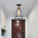 GobekUsa Iron Cage LED Ceiling Light: Industrial Modern Nordic Lighting for Home Decor
