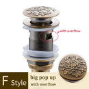 GobekUsa Brass Bathroom Sink Pop Up Drain for Lavatory Basin - HJ-0618F