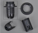 GobekUsa E27 Lamp Bulb Holder Fitting, Black/White, 110v-220v Lighting Accessory