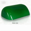 GobekUsa Glass Banker Lamp Cover - Elegant Lampshade in Green/Blue/Amber/White