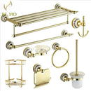 GobekUsa Golden Polished Porcelain Bath Hardware Set for Bathroom Essentials
