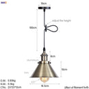 GobekUsa Gold Retro Edison LED Pendant Lights for Dinning Living Room Industrial Decor