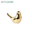 GobekUsa Gold Ceramic Bird Figurines Home Decor - Fashionable Wedding Ornaments