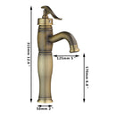 GobekUsa Antique Brass Swivel Bathroom Faucet Mixer Tap with Single Handle