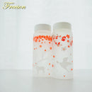 GobekUsa 430ml Swallow Frost Glass Water Bottle with Sleeve, Elk Design