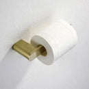 GobekUsa Brushed Gold Bathroom Hardware Set: Towel Rack, Paper Holder, Toilet Brush Holder, Hooks