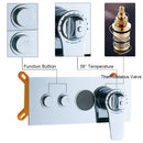 GobekUsa Bathroom Shower Faucet Set Triple Mixer Valve Thermostatic Cartridges, 2-3 Ways
