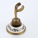 GobekUsa Antique Brass Shower Set: 8" Rain Head, Hand Shower, Hose, Angle Valve, Bracket