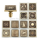 GobekUsa Antique Brass Shower Drain Cover Euro Art Carved Bathroom Strainer