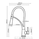 GobekUsa LED Swivel Pull Down Kitchen Faucet with Hot and Cold Water Mixer
