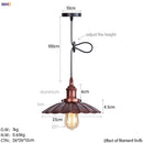 GobekUsa Gold Retro Edison LED Pendant Lights for Dinning Living Room Industrial Decor