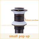 GobekUsa Brass Black Pop Up Drain Stopper with Overflow for Vessel Sink