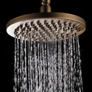 GobekUsa Antique Brass Shower Set: 8" Rain Head, Hand Shower, Hose, Angle Valve, Bracket