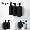 GobekUsa Black Stainless Steel Wall-Mounted Soap Dispenser
