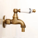 GobekUsa Brass Antique Bibcock Faucet for Garden and Laundry, Cold Water Tap
