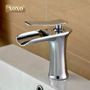 GobekUsa Copper Waterfall Vanity Faucet for Modern Basin Mixer Tap - 83008W