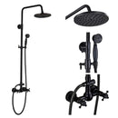 GobekUsa Black Brass Bath Shower Faucet Set with Handshower and Tub Spout