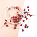 GobekUsa Foam Cherry Artificial Fruits - Set of 10 Pieces for DIY, Decor, and Gifts