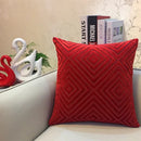 GobekUsa Geometric Chenille Flocking Cushion Cover in Grey Yellow Purple Red, 45x45cm/30x50cm