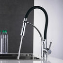 GobekUsa LED Kitchen Faucet with Rubber Design and Single Handle Pull Down