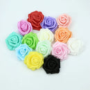 GobekUsa Foam Roses Flower Wall Home Wedding Decoration Bridal Brooch Handmade Artificial Flowers