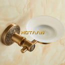 GobekUsa Antique Brass Wall Mounted Soap Dish - Bathroom Glass Holder
