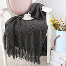 GobekUsa Knitted Throw Blanket Grey Yellow Black Grey Sofa 130x170cm Diamond Acrylic