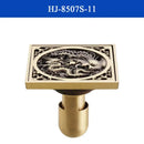 GobekUsa Antique Brass Shower Drain Cover Euro Art Carved Bathroom Strainer
