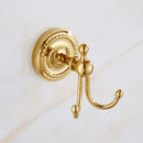 GobekUsa Brass Gold Bathroom Hardware Set: Towel Rack, Paper Holder, Toilet Brush, Hooks, Towel Ring