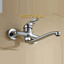 GobekUsa Brass Chrome Dual Hole Kitchen Tap Mixer Faucet for Sink