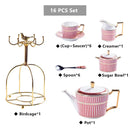 GobekUsa Gold Porcelain Coffee & Tea Set - Luxury Bone China Porcelain Coffeeware