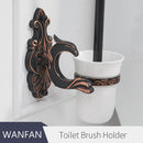 GobekUsa Brass Wall Mounted Toilet Brush Holder Set Luxury Bathroom Accessories CleanWF-88809