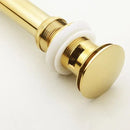 GobekUsa Gold Finish Solid Brass Bathroom Sink Pop Up Drain