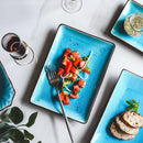 GobekUsa Ice Cracking Glaze Ceramic Tableware Set - Blue Color