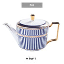 GobekUsa Gold Porcelain Coffee & Tea Set - Luxury Bone China Porcelain Coffeeware