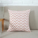 GobekUsa Grey Pink Geometric Embroidered Cushion Cover, 45x45cm
