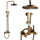 GobekUsa Dual Handle Shower Faucet Set with 8" Rain Shower Head