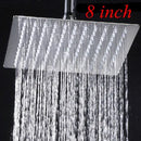 GobekUsa 12-inch Square Rain Shower Head with Ceiling/Wall Mount in Chrome/Gold/Brushed/Black Finish