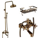 GobekUsa Dual Handle Shower Faucet Set with 8" Rain Shower Head