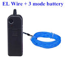 GobekUsa 3V Neon Light EL Wire Rope 1m/3m/5M Glow Strip LED Shoes Clothing Car