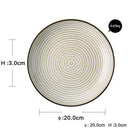 GobekUsa Ceramic Dinner Plate Set - Round Solid Pattern, Made of Ceramic